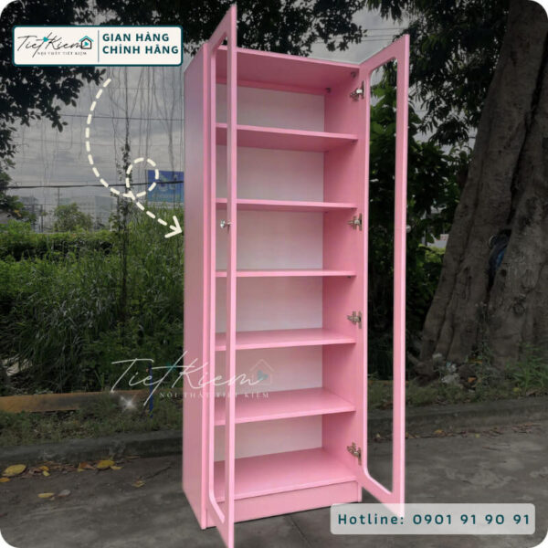 tủ cánh kính màu hồng n60cm tt01993