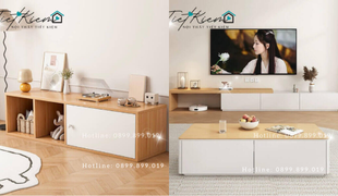 kệ tivi gỗ tự nhiên và kệ tivi gỗ công nghiệp - lựa chọn nào tối ưu hơn?