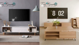 kệ tivi phòng khách bằng gỗ: hiện đại, sang trọng, tiện lợi
