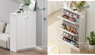 khám phá các mẫu tủ giày kịch trần thiết kế sang trọng 2026