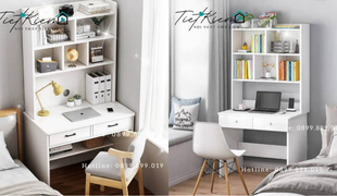 bàn học kèm giá sách: cho con góc học tập độc đáo, thông minh