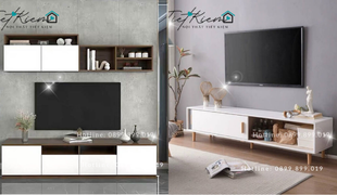 nâng tầm nội thất cùng kệ tivi gỗ đẹp với thiết kế độc đáo