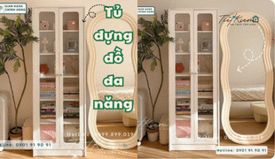 cách sắp xếp túi xách đẹp mắt với tủ đựng túi gỗ hiện đại