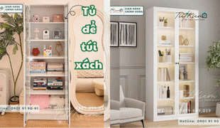 tận hưởng sự ngăn nắp với tủ túi xách trang trí phòng nhỏ hẹp