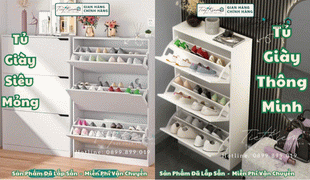 tối ưu không gian với “tủ giày hiện đại tối giản” cho gia đình đông người
