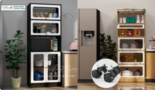 kệ nhà bếp đa năng vừa tiết kiệm thời gian, vừa thu hút vượng khí