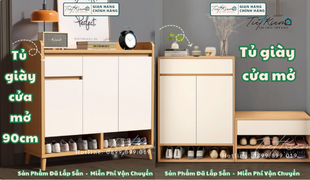 tủ giày gỗ công nghiệp bền chắc – đầu tư lâu dài cho gia đình bạn