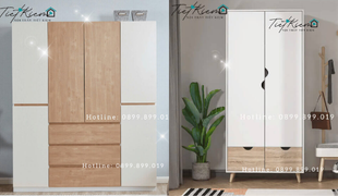 tủ áo gỗ công nghiệp 2 cánh và 4 cánh: đâu là lựa chọn phù hợp?