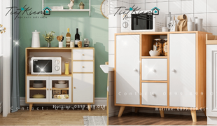 f5 gian bếp: chọn kệ lò vi sóng 3 tầng hiện đại, thẩm mỹ