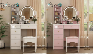 bàn trang điểm gỗ và phong thủy: cách bài trí để thu hút tài lộc