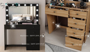 bàn trang điểm nhỏ gọn: lựa chọn gỗ bền đẹp, giá hợp lý
