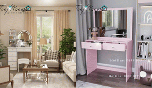 bàn trang điểm đa năng: gọn nhẹ mà sang chảnh