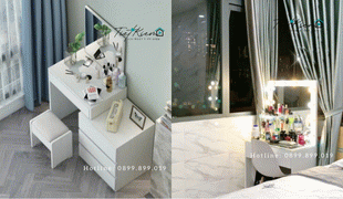 bàn trang điểm cho phòng nhỏ: sang trọng trong không gian nhỏ