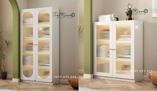 tủ kính đựng vật phẩm quý – sang trọng, an toàn cho giá trị gia truyền