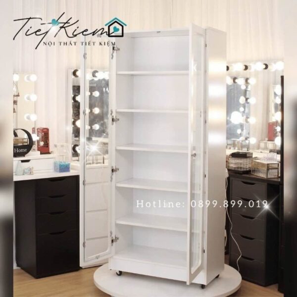 tủ baby three cánh kính có đèn n70cm tbb001