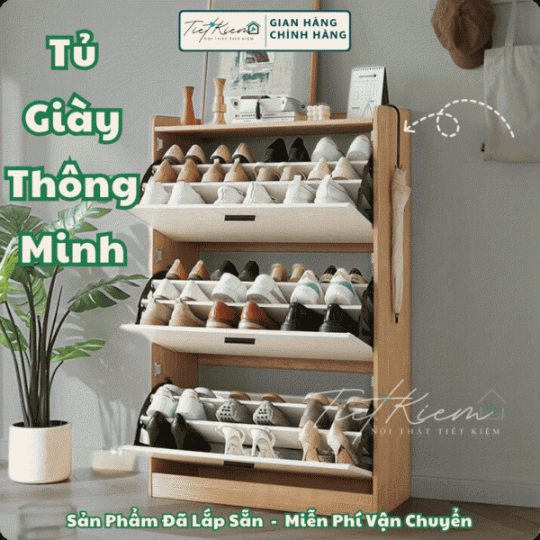 hướng dẫn chọn kích thước tủ giày thông minh chuẩn theo từng không gian