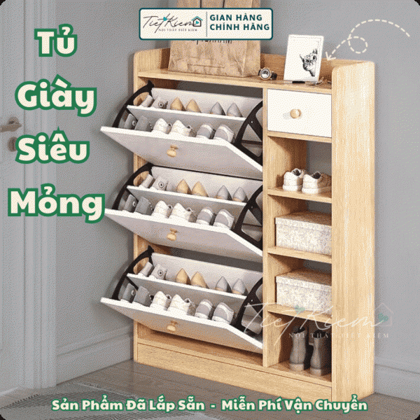 hướng dẫn chọn kích thước tủ giày thông minh chuẩn theo từng không gian