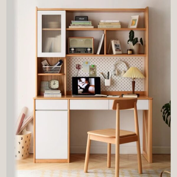 Mẫu Bàn Học Gỗ MDF Có Kệ Sách – Đẹp, Bền, Dễ Dọn Dẹp 1 Ban-Hoc-Go-MDF-Co-Ke-Sach