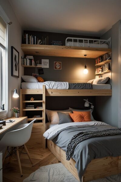 Mẹo Bố Trí Nội Thất Phòng Ngủ Nhỏ Hiện Đại – Tối Ưu Từng Mét Vuông 4 Bo-Tri-Noi-That-Phong-Ngu-Nho-Hien-Dai