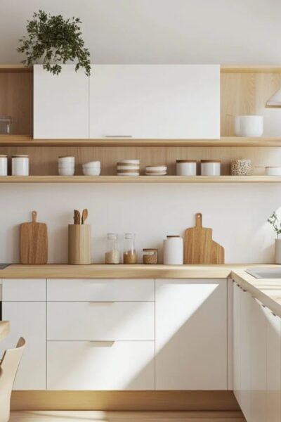 bố trí thiết bị trong tủ bếp chữ u – bếp – bồn rửa – tủ lạnh theo nguyên tắc vàng