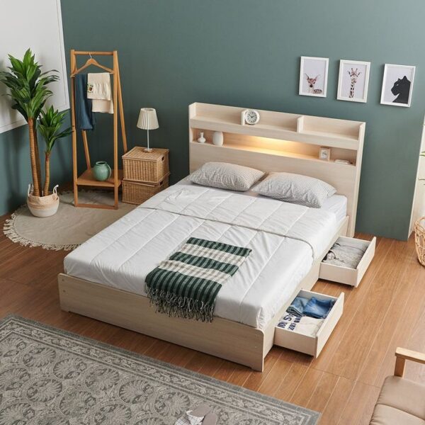 Giường Có Hộc Kéo Tăng Không Gian Lưu Trữ Cho Phòng Ngủ Chật Hẹp 2 Giuong-Co-Hoc-Keo-Tang-Khong-Gian