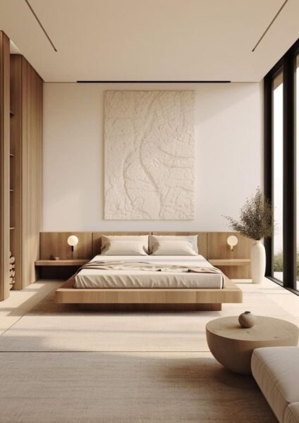 giường gỗ công nghiệp cho phòng ngủ nhỏ – nhẹ, đẹp, tối ưu diện tích