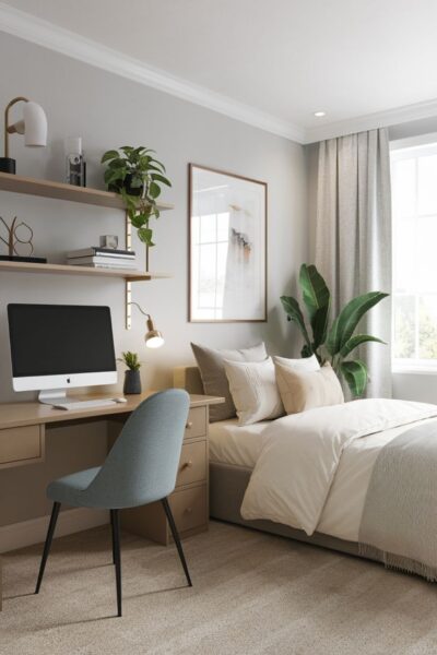 Gợi Ý Nội Thất Phòng Ngủ Hiện Đại Đơn Giản – Nhẹ Nhàng, Gọn Gàng 1 Noi-That-Phong-Ngu-Hien-Dai-Don-Gian