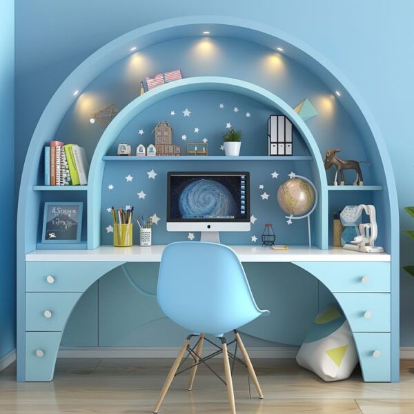 Bàn Học Có Đèn LED Cho Bé Trai – Không Chói, Không Mỏi Mắt 1 Ban-Hoc-Co-Den-LED-Cho-Be-Trai