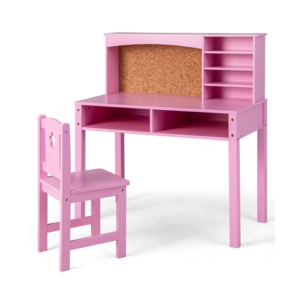 bàn học màu hồng dễ thương cho bé gái – kích thích sự yêu thích học tập