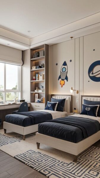 Mẫu Giường Ngủ Cho Bé Trai – Mạnh Mẽ, Họa Tiết Xe Cộ, Siêu Nhân Cá Tính 1 Mau-Giuong-Ngu-Cho-Be-Trai