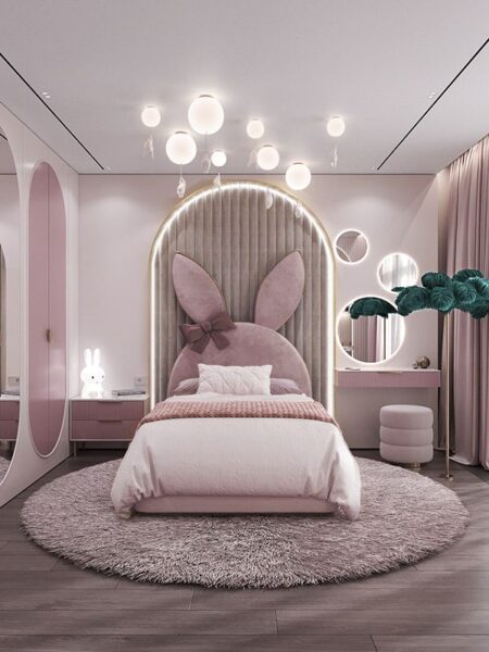 Thiết Kế Nội Thất Phòng Ngủ Cho Bé Gái – Màu Sắc Nhẹ Nhàng, Nữ Tính 1 Noi-That-Phong-Ngu-Cho-Be-Gai