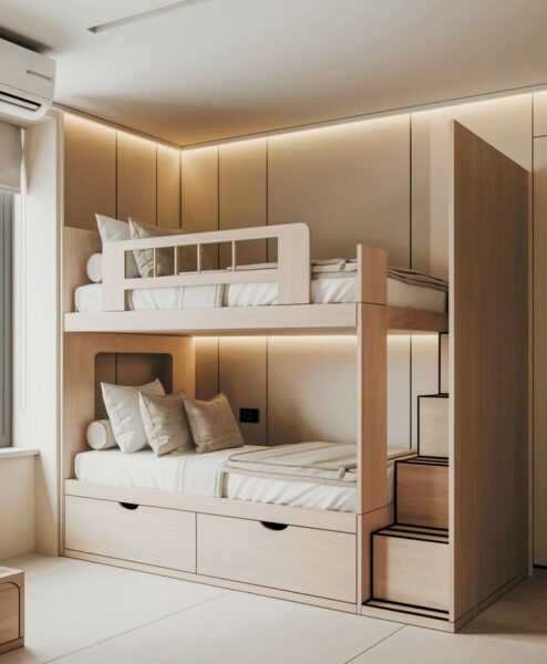 Nội Thất Phòng Ngủ Nhỏ Gọn Cho Bé Gái – Gọn Gàng, Dễ Bố Trí 3 Noi-That-Phong-Ngu-Nho-Gon-Cho-Be-Gai