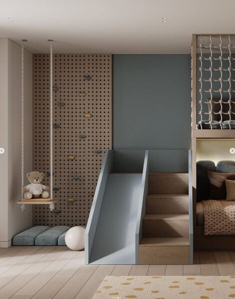 Gợi Ý Phối Màu Nội Thất Bé Trai – Xanh Navy, Xám, Xanh Lá Đậm Nam Tính 3 Phoi-Mau-Noi-That-Be-Trai