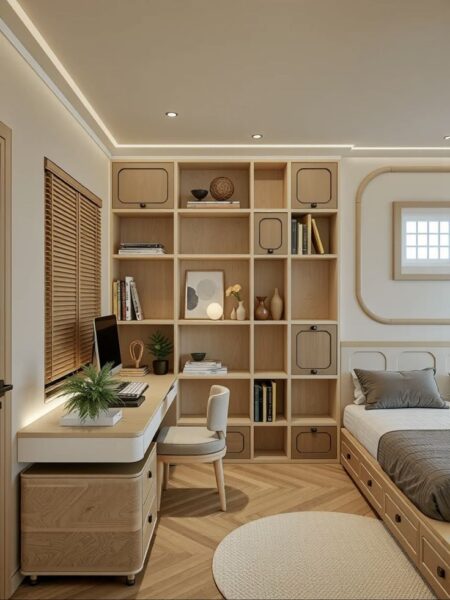 Phòng Ngủ Tích Hợp Bàn Học – Hướng Dẫn Bố Trí Khoa Học Cho Bé 4 Phong-Ngu-Tich-Hop-Ban-Hoc