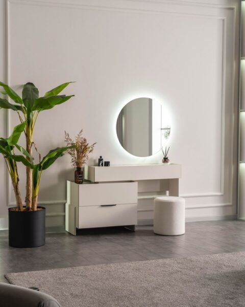 Bàn trang điểm gỗ trắng 1m2 – rộng rãi, tiện lợi cho phái đẹp 4 Ban-Trang-diem-Go-Trang-1m2