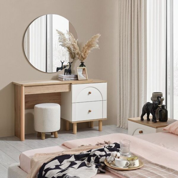 Bàn trang điểm gỗ trắng 80cm – nhỏ gọn cho phòng ngủ mini 4 Ban-Trang-diem-Go-Trang-80cm