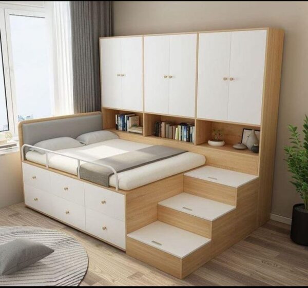 Giường hộc tủ 1m2 cho trẻ em – vừa ngủ vừa để đồ tiện lợi 3 Giuong-Hoc-Tu-1m2