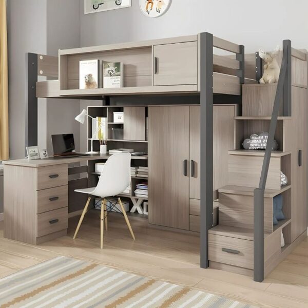 Giường hộc tủ 1m2 cho trẻ em – vừa ngủ vừa để đồ tiện lợi 1 Giuong-Hoc-Tu-1m2