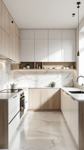 tủ bếp gỗ tự nhiên vs gỗ công nghiệp – nên chọn loại nào?