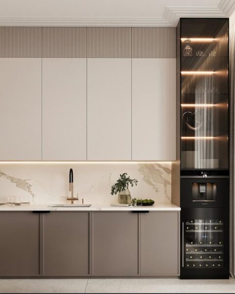 tủ bếp để đồ gỗ công nghiệp – giá rẻ, tiện dụng