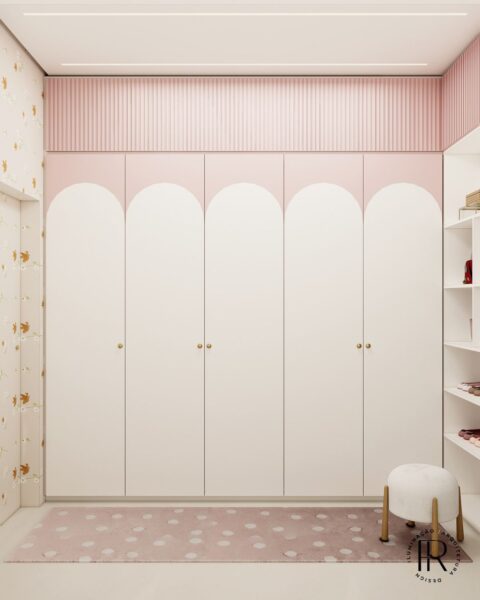 Tủ quần áo bé gái màu hồng dễ thương 3 Tu-Quan-ao-Be-Gai-Mau-Hong