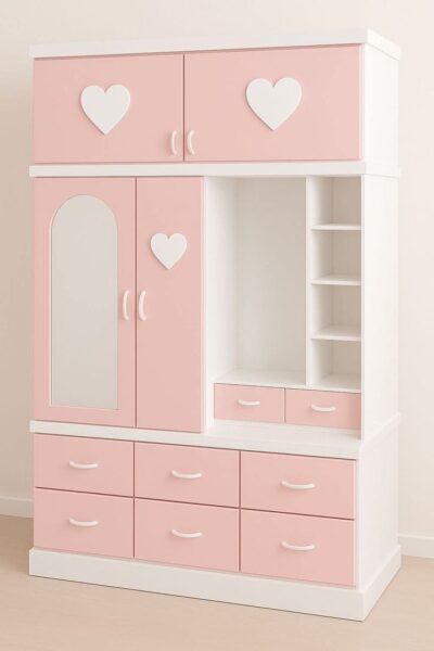 Tủ áo quần cho bé màu hồng dễ thương 4 Tu-ao-Quan-Cho-Be-Mau-Hong