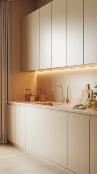 tủ bếp gỗ 1m8 – lưu trữ thoải mái cho gia đình đông người