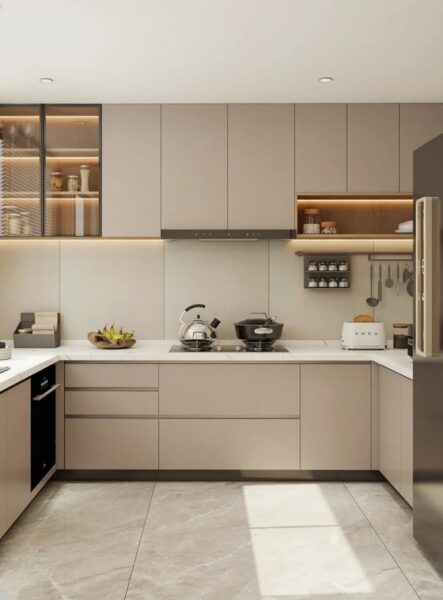 tủ đựng đồ bếp bằng gỗ 60cm – giải pháp cho căn hộ mini