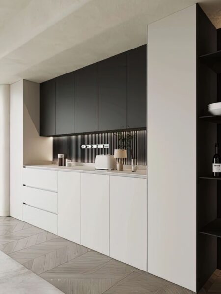 bàn ăn tích hợp đảo bếp bằng gỗ tự nhiên – sang trọng, bền chắc