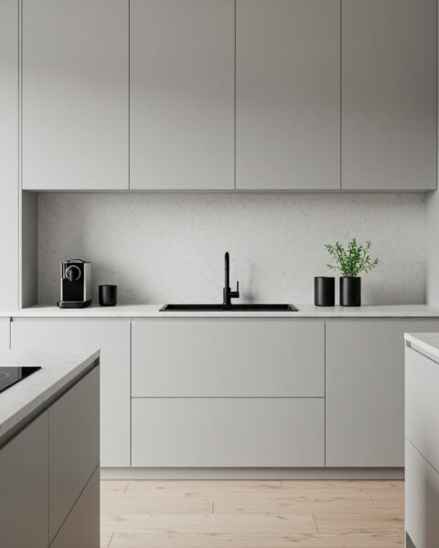 bàn ăn tích hợp đảo bếp đa năng – vừa nấu ăn vừa làm bàn tiệc