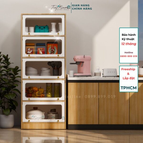 Decor bếp gọn gàng với tủ để đồ thông minh 3 Decor-Bep-Gon-Gang-Voi-Tu