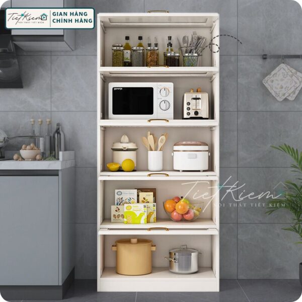 Decor nhà bếp với kệ gỗ tinh tế, hiện đại 1 Decor-Nha-Bep-Voi-Ke-Go