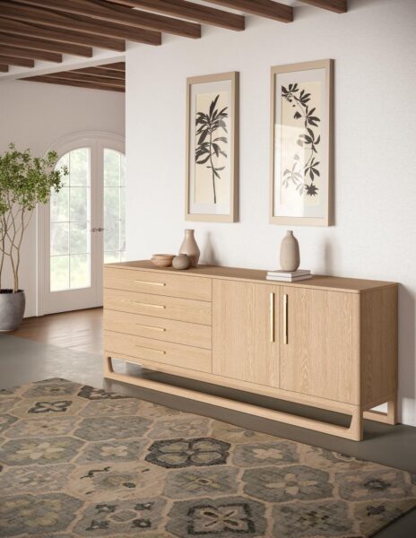 Decor phòng khách sang trọng với kệ gỗ tinh tế 1 Decor-Phong-Khach-Sang-Trong