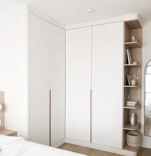 Decor phòng ngủ nhỏ với tủ áo lùa gọn gàng 3 Decor-Phong-Ngu-Nho-Voi-Tu-ao-Lua